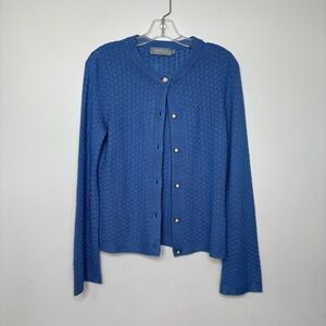 Ravella Shelly Cardigan Silk Cashmere Blue Small Riviera Collection